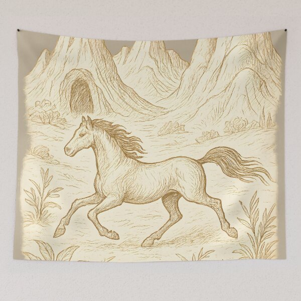 Item preview, cave art horse Wilderness Painted in Stone designed and sold by Uglyandcute.