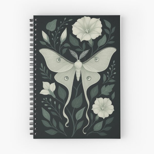 Item preview, Luna Moth and Moonflower Art Print – Dreamy Nocturnal Botanical Wall Art designed and sold by Andrea Lauren.