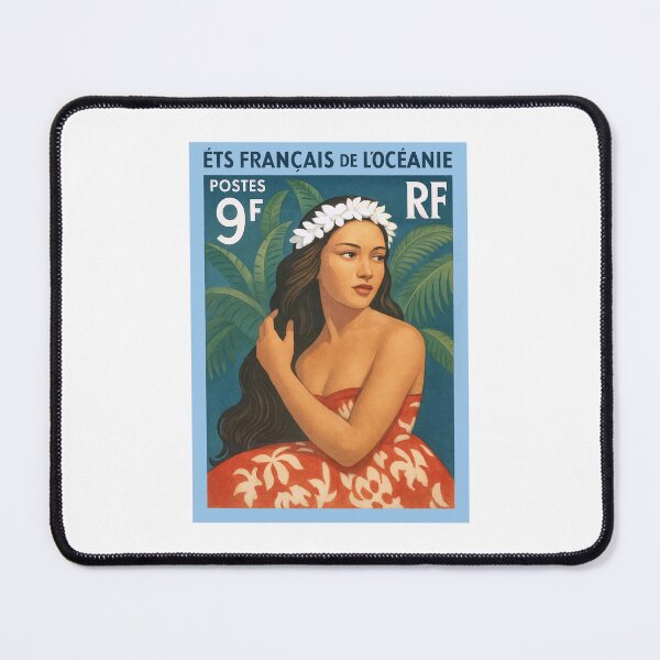 Item preview, French Polynesia Girl of Bora Bora Postage Stamp designed and sold by retrographics.