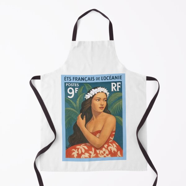 Item preview, French Polynesia Girl of Bora Bora Postage Stamp designed and sold by retrographics.