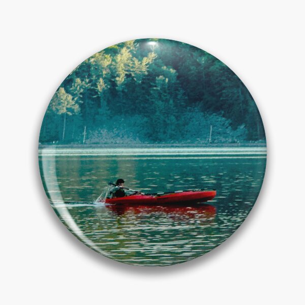Item preview, Red Kayak on Devil’s Lake at Sunset – Outdoor Adventure Photo designed and sold by aadventures.