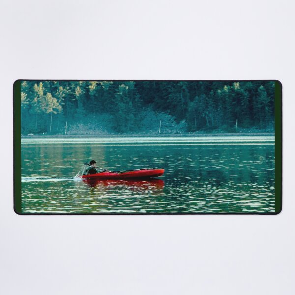 Item preview, Red Kayak on Devil’s Lake at Sunset – Outdoor Adventure Photo designed and sold by aadventures.