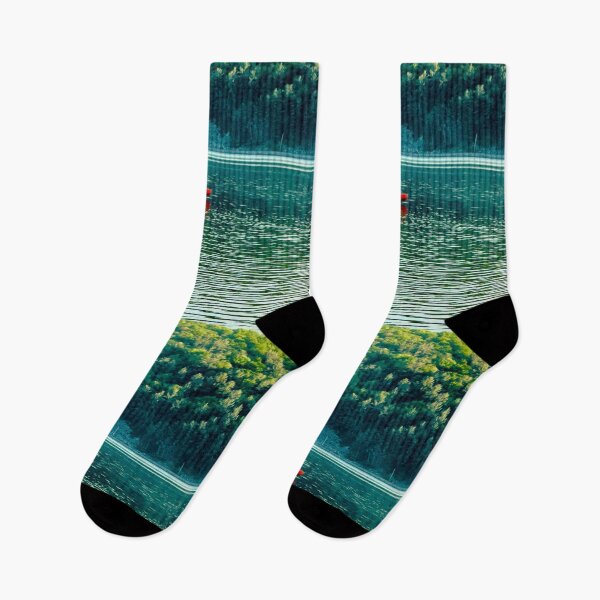 Item preview, Red Kayak on Devil’s Lake at Sunset – Outdoor Adventure Photo designed and sold by aadventures.