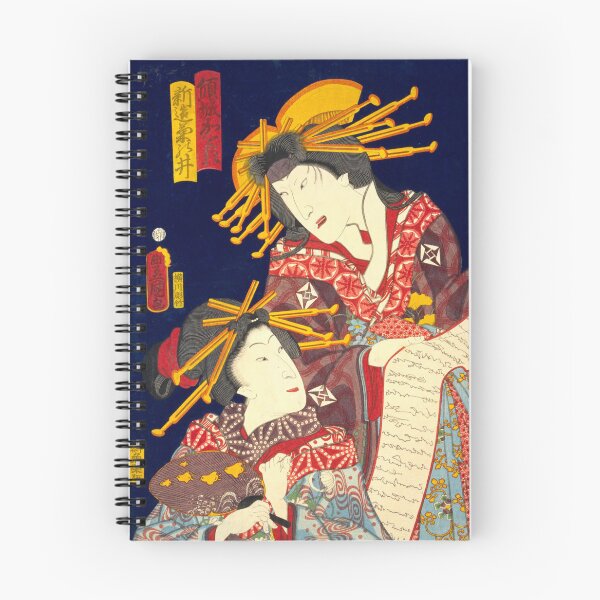 Item preview, Two Gaisha Girls– Japanese Ukiyo-e Art Print by Toyokuni designed and sold by Ukiyoe Spirit.