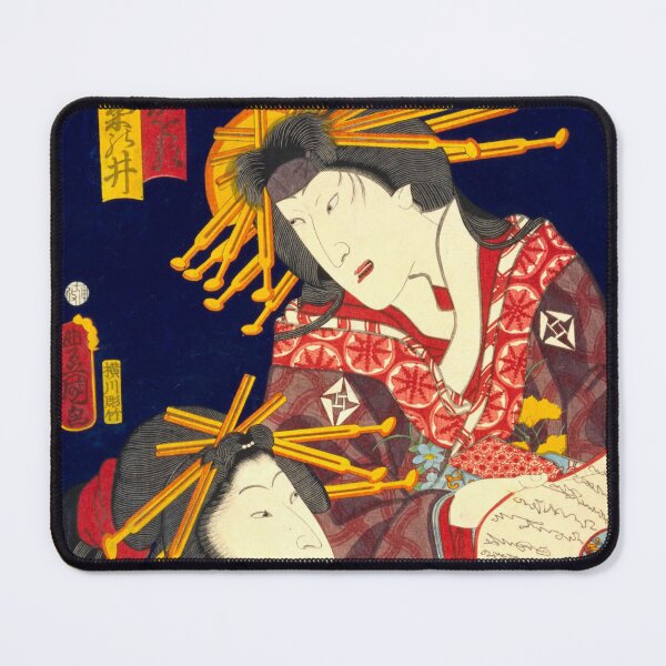 Item preview, Two Gaisha Girls– Japanese Ukiyo-e Art Print by Toyokuni designed and sold by Ukiyoe Spirit.