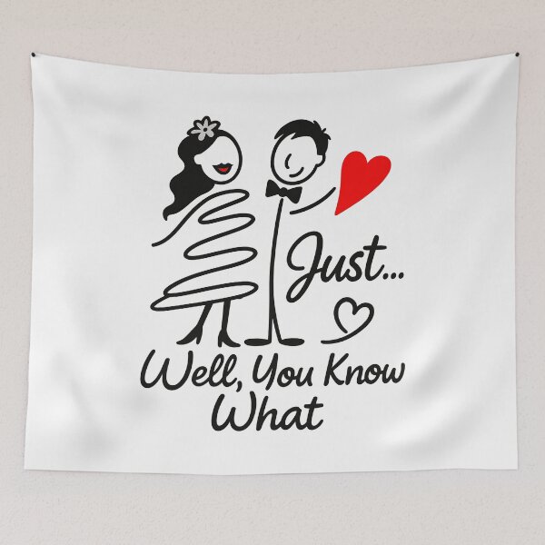 Item preview, Minimalist Wedding Humor Art Playful Couples Design for Newlyweds designed and sold by Rocky Mountain Artistry.