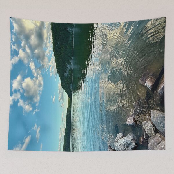 Item preview, Cloud Reflections on Rippling Water – Devils Lake, Wisconsin Nature Photo designed and sold by aadventures.