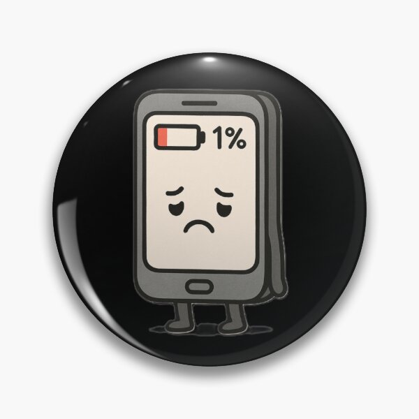 Item preview, Social Battery: 1% – Funny Low Energy Cartoon White designed and sold by Wael94.