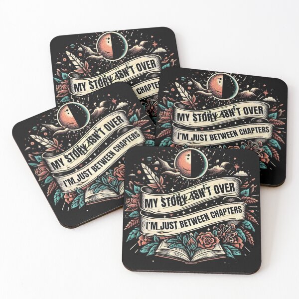 Item preview, My Story Isn’t Over – Floral Open Book Design with Hopeful Quote for Readers & Writers designed and sold by ByElise.