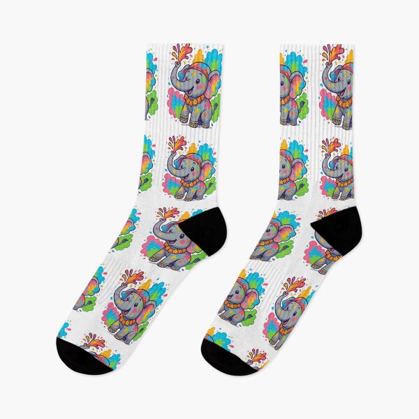 Item preview, Holi Joy: Colorful Indian Baby Elephant for Kids and Nursery designed and sold by Globalcitytees.