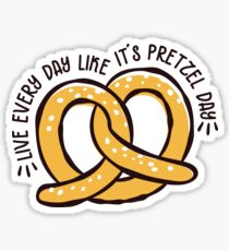 Pretzel Day Sticker