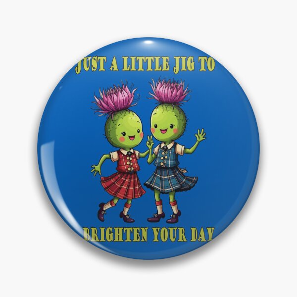 Item preview, Just A Little Jig To Brighten Your Day Thistles Wearing Plaid designed and sold by taiche.