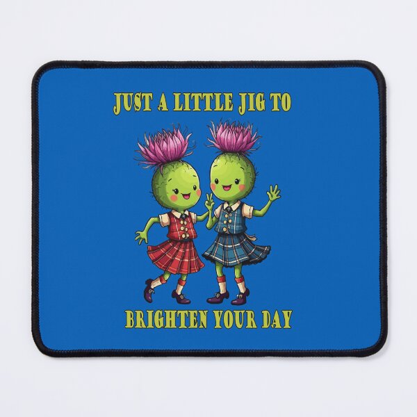Item preview, Just A Little Jig To Brighten Your Day Thistles Wearing Plaid designed and sold by taiche.