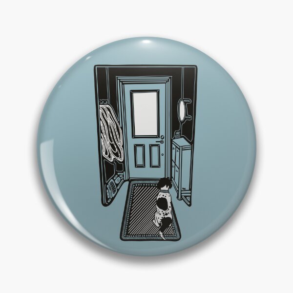Item preview, Good dog waiting at the door. LIGHT TEAL designed and sold by LayerCakeDigDes.