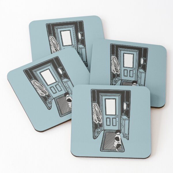 Item preview, Good dog waiting at the door. LIGHT TEAL designed and sold by LayerCakeDigDes.
