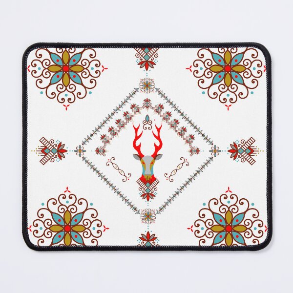Item preview, Oriental geometric pattern. Cross stitch pattern with flowers and deer. designed and sold by KungLK.