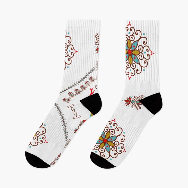Item preview, Oriental geometric pattern. Cross stitch pattern with flowers and deer. designed and sold by KungLK.