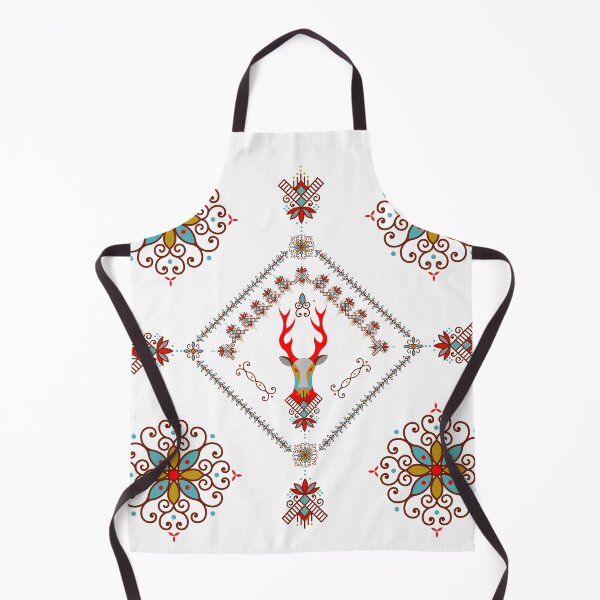 Item preview, Oriental geometric pattern. Cross stitch pattern with flowers and deer. designed and sold by KungLK.