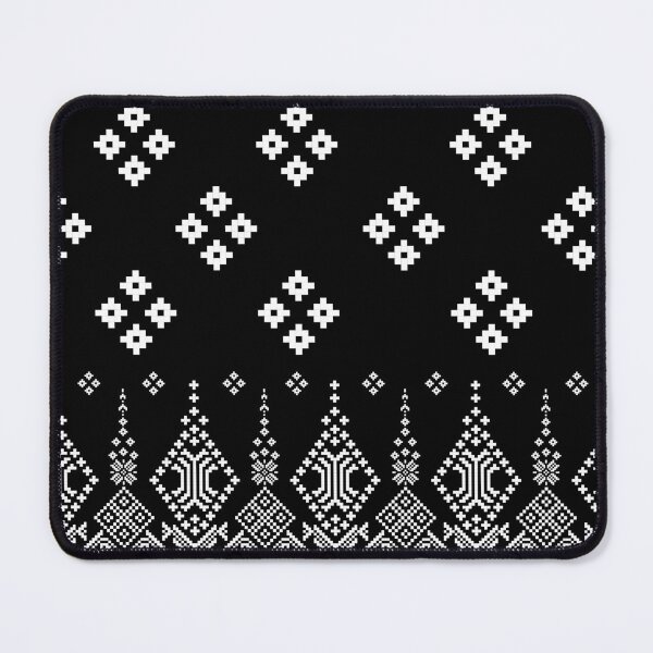 Item preview, Patrón geométrico tribal en blanco y negro designed and sold by overheadclick.