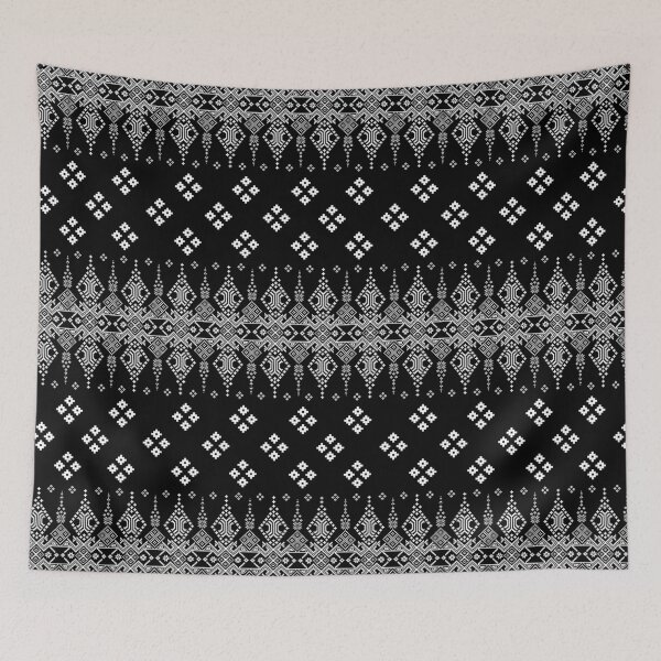 Item preview, Black and White Tribal Geometric Pattern designed and sold by overheadclick.