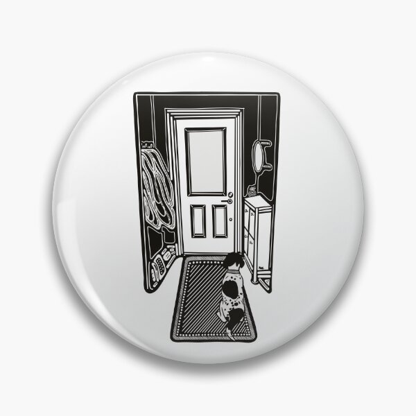 Item preview, Good dog waiting at the door. WHITE designed and sold by LayerCakeDigDes.