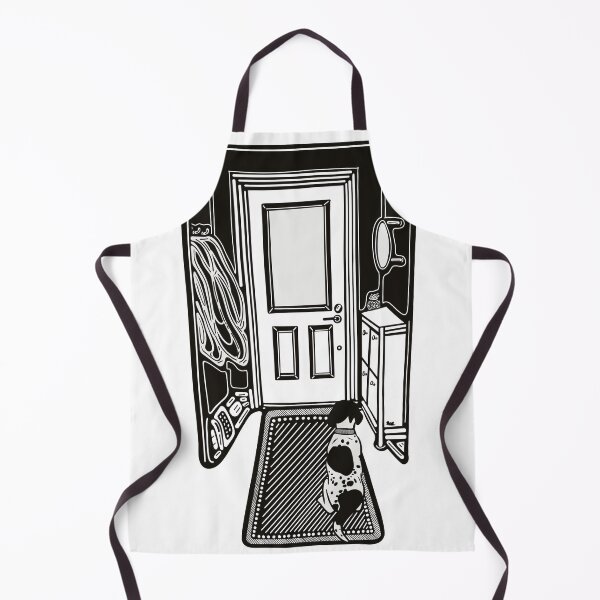 Item preview, Good dog waiting at the door. WHITE designed and sold by LayerCakeDigDes.