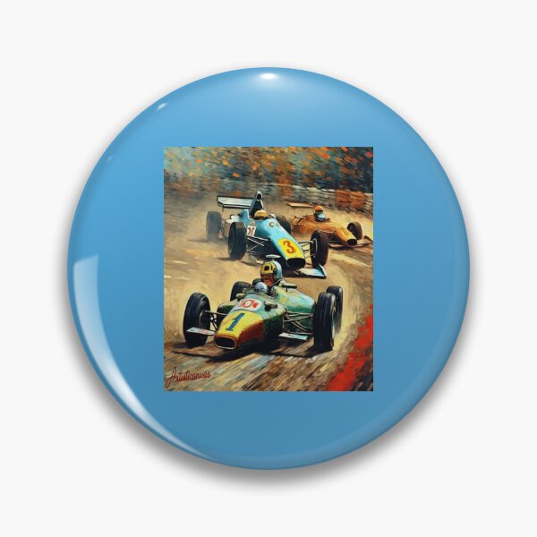 Item preview, "Vintage Racing Thrill: Adrenaline on the Dusty Track" designed and sold by Artisticanvas.