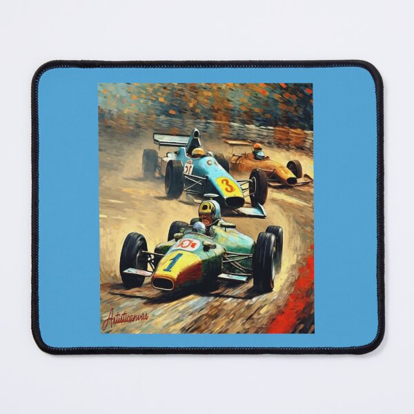 Item preview, "Vintage Racing Thrill: Adrenaline on the Dusty Track" designed and sold by Artisticanvas.
