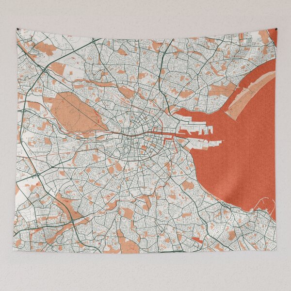 Item preview, Dublin City Map of Ireland  - Bohemian designed and sold by deMAP.