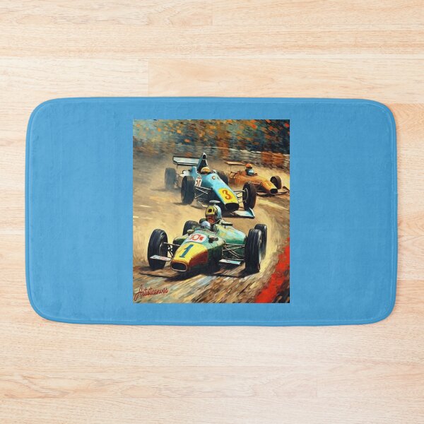 Item preview, "Vintage Racing Thrill: Adrenaline on the Dusty Track" designed and sold by Artisticanvas.