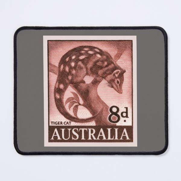 Item preview, 1958 Australia Tiger Cat Postage Stamp designed and sold by retrographics.