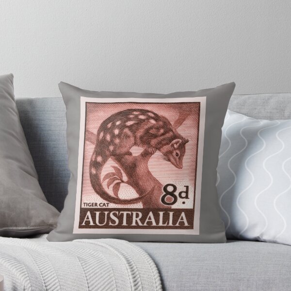 Item preview, 1958 Australia Tiger Cat Postage Stamp designed and sold by retrographics.