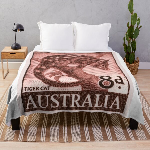 Item preview, 1958 Australia Tiger Cat Postage Stamp designed and sold by retrographics.