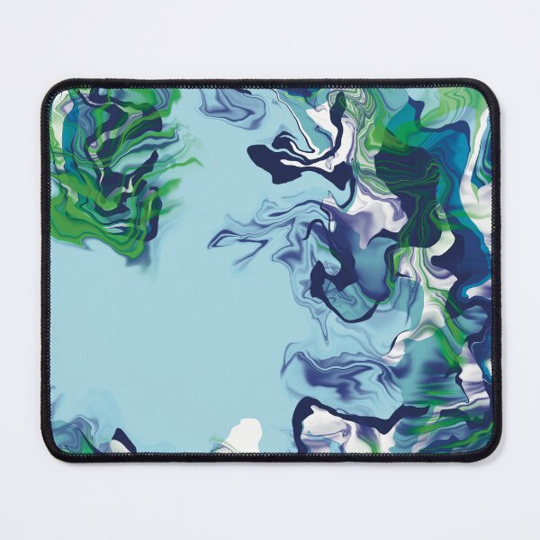 Item preview, Blue green wave flow art. designed and sold by Zinnigarcreates.
