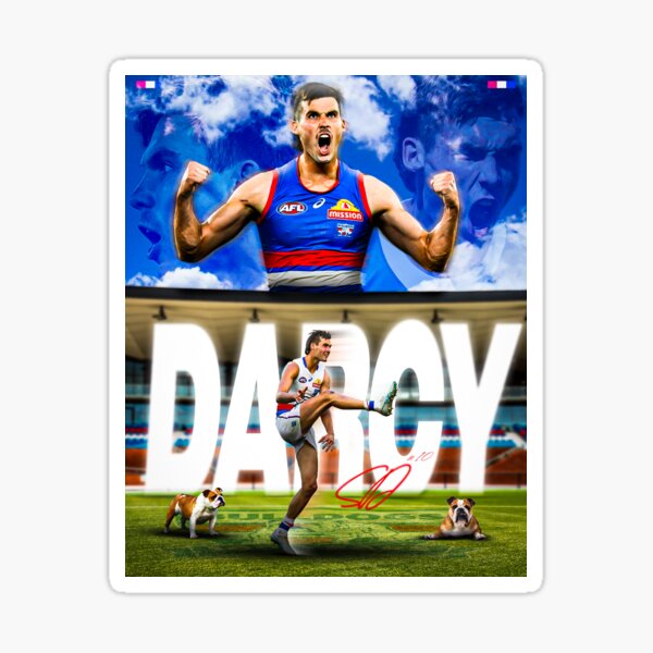 Artikel-Vorschau von Sam Darcy AFL-Grafik – Western Bulldogs, designt und verkauft von AS Graphics.