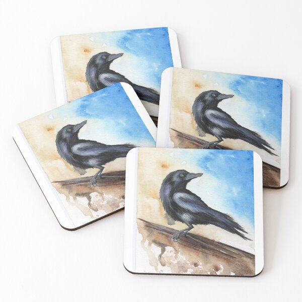 Item preview, Watercolour Raven/ Crow designed and sold by shopArtbyBreige.
