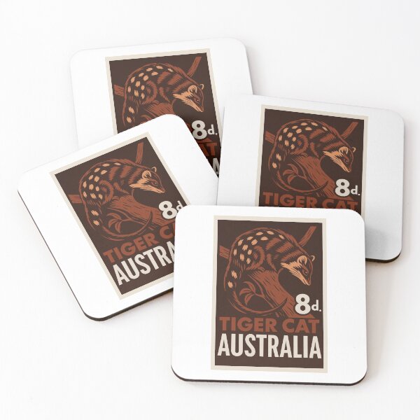 Item preview, Australia Tiger Cat Postage Stamp designed and sold by retrographics.