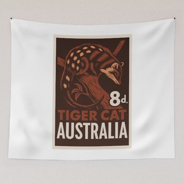Item preview, Australia Tiger Cat Postage Stamp designed and sold by retrographics.