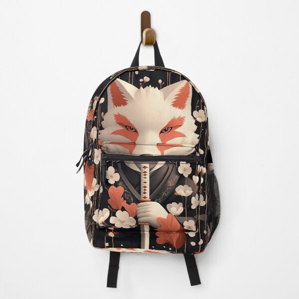 Item preview, Elegant Fox Warrior Standing Proud Among Blooming Plum Blossoms designed and sold by mildaclairmo.
