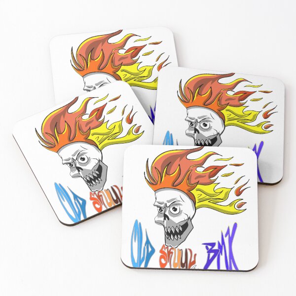 Item preview, Old Skuul BMX FLAMING SKULL designed and sold by Calimon.