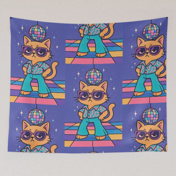 Item preview, Disco Catitude: Retro Vibes Only designed and sold by GlassPenny.