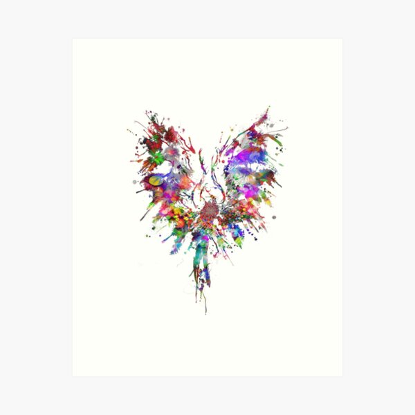 Item preview, Watercolor Phoenix Graphic T-Shirt designed and sold by Calami-Tees.