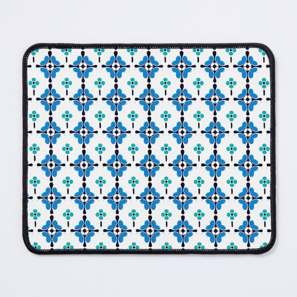 Artikelvorschau, Klassisches mediterranes Fliesenmuster in Blau und Blaugrün entworfen und verkauft von UniqueDesign751.