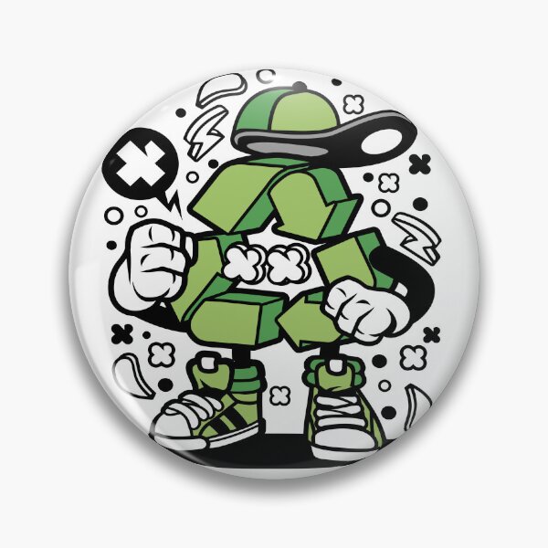 Item preview, cartoon recycling symbol designed and sold by TYTOS-SHOP.