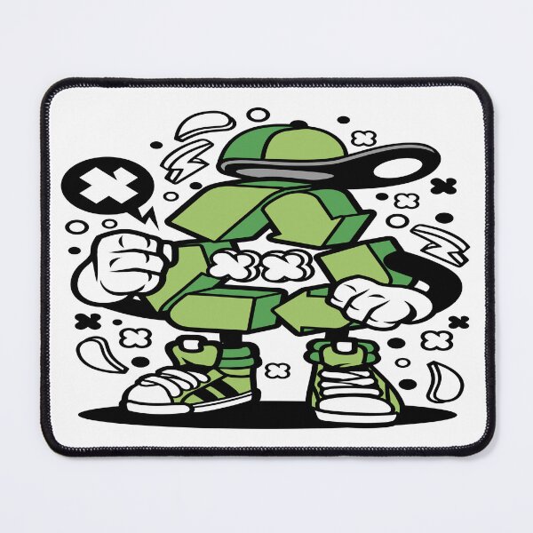 Item preview, cartoon recycling symbol designed and sold by TYTOS-SHOP.