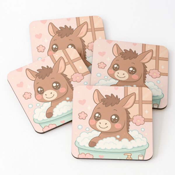Item preview, Cute Donkey in Bubble Bath designed and sold by Biddakate.