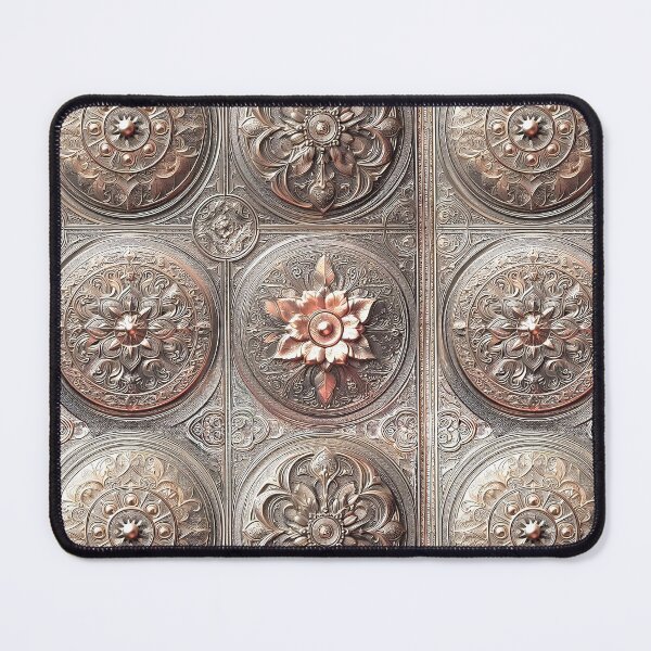 Item preview, Tin Tile Wallpaper Antique Vintage Flowers Steampunk, Metal, Armor designed and sold by TheTimeTaxi.
