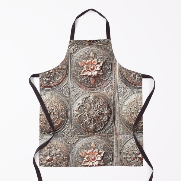 Item preview, Tin Tile Wallpaper Antique Vintage Flowers Steampunk, Metal, Armor designed and sold by TheTimeTaxi.