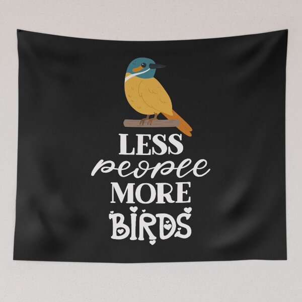 Item preview, Cute Less Peaple More Birds designed and sold by Black_Art.
