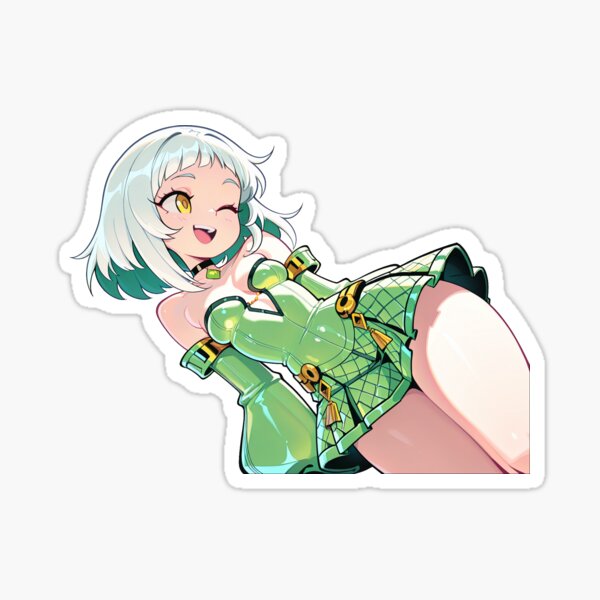 Item preview, Cute Girl in a Bold Green Dress designed and sold by Aijalon's Designs.